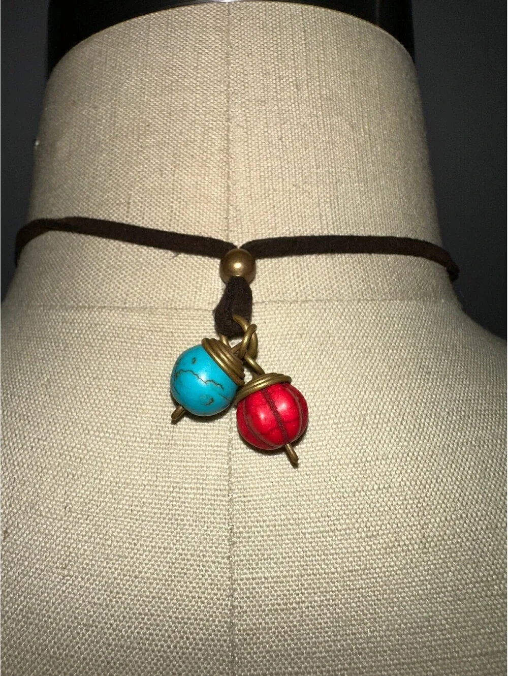 Handcrafted Bohemian Turquoise and Beaded Pendant Necklace